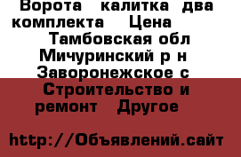 Ворота   калитка (два комплекта) › Цена ­ 30 000 - Тамбовская обл., Мичуринский р-н, Заворонежское с. Строительство и ремонт » Другое   